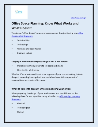 Office Space Planning: Know What Works and What Doesn’t