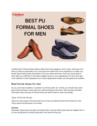 Best PU formal shoes for men