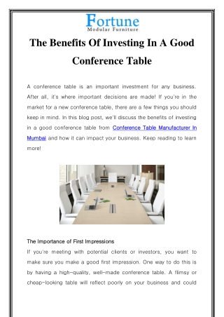 Conference Table Manufacturer In Mumbai Call-9773726048