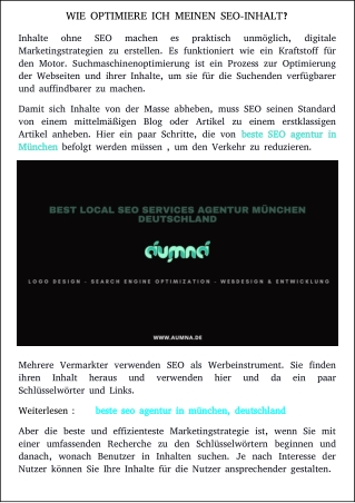 Beauftragen Sie die beste SEO-Agentur in München, Deutschland