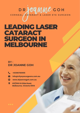 Leading Laser Cataract Surgeon in Melbourne.