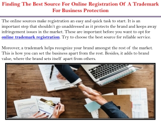 Finding The Best Source For Online Registration Of A Trademark For Business Protection