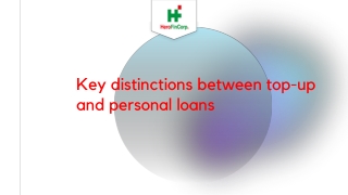 Key distinctions between top-up and Personal loans