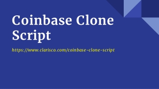 Coinbase Clone Script