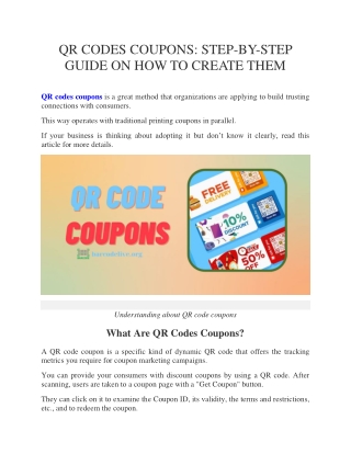 QR Codes Coupons: Step-by-step guide on how to create them
