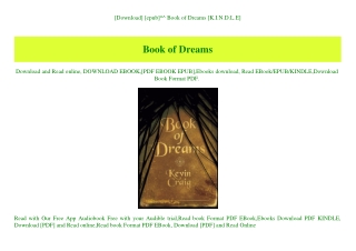 [Download] [epub]^^ Book of Dreams [K.I.N.D.L.E]
