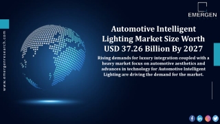 Automotive Intelligent Lighting Market Major Players, Growth Analysis by 2027