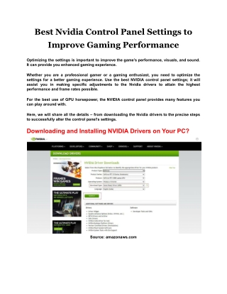 Best Nvidia Control Panel Settings to Improve Gaming Performance