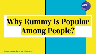 Why Rummy Is Popular Among People?