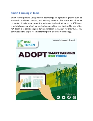 Smart Farming in India