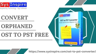 Convert orphaned OST to PST free