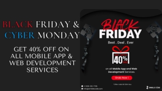 Black Friday & Cyber Monday, Get 40% off on App Development Services