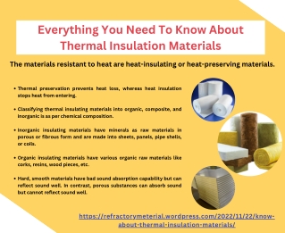 Know About Thermal Insulation Materials