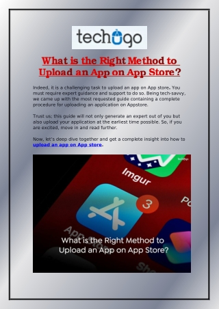 What is the Right Method to Upload an App on App Store