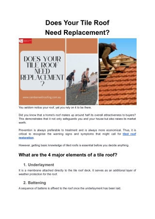 Does Your Tile Roof Need Replacement?