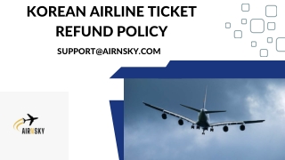 Korean Airline Ticket Refund Policy