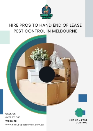 Hire Pros to Hand End of Lease Pest Control in Melbourne