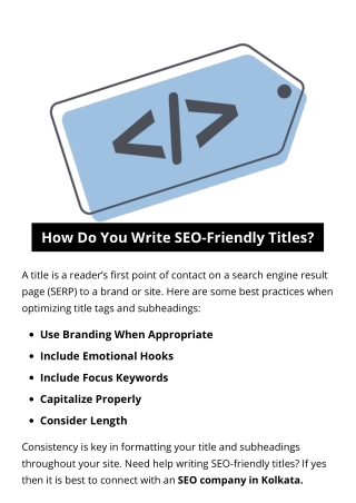 How Do You Write SEO-Friendly Titles?