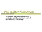 Dzial Zasob w Archiwalnych