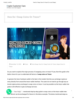 How Do I Swap Coins On Trezor