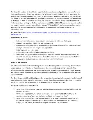 Wearable Medical Devices Market Growth, Share, Size, Demand and Forecast