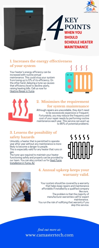 4 key points WHEN YOU SHOULD SCHDULE HEATER MAINTENANCE