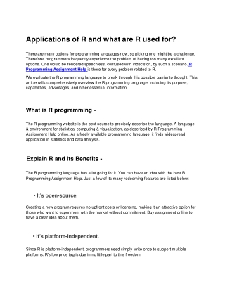 Applications-of-R-and-what-are-R-used-for