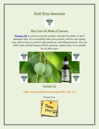 Tamanu Skin Care Oil