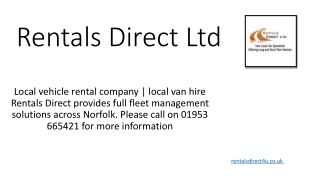 Rentals Direct Ltd  new 01