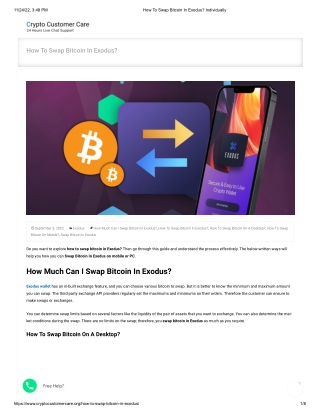 How To Swap Bitcoin In Exodus