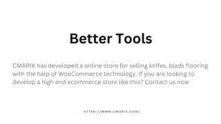 Better Tools | Online Knifes and Blads Selling WooCommerce Store - CMARIX