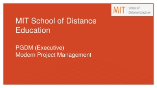 PGDM (Executive) Modern Project Management