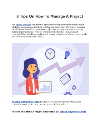 How to Manage a Project