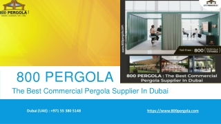 The Best Commercial Pergola Supplier In Dubai