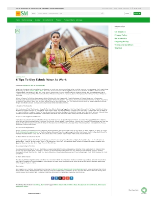 6 Tips To Slay Ethnic Wear At Work
