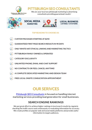 Pittsburgh SEO Consultants