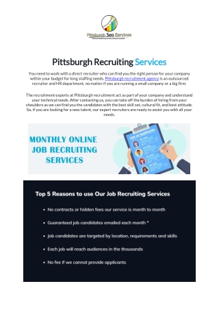 Pittsburgh Recruiting Services
