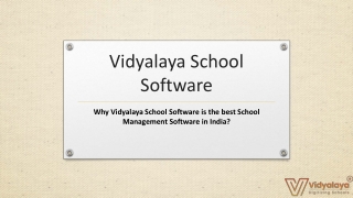 Why Vidyalaya School Software is the best School Management Software in India