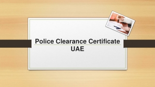 Police Clearance Certificate UAE