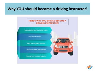 Why YOU should become a driving instructor!