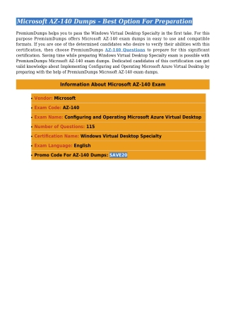 Microsoft AZ-140 Dumps [2022] - Get 100% Updated AZ-140 Exam Questions