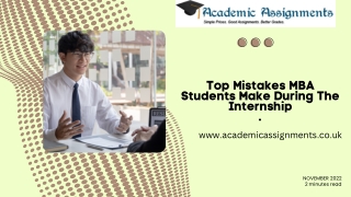 Top Mistakes MBA Students Make During The Internship