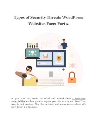 Types of Security Threats WordPress Websites Face - Part 2