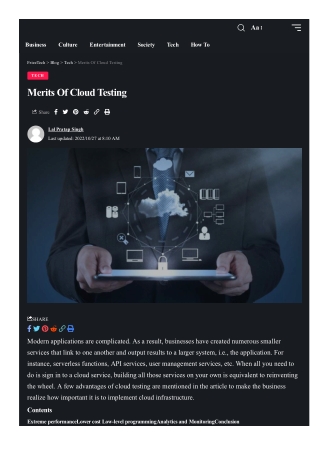 Merits Of Cloud Testing