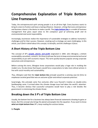 What Is Triple Bottom Line? Importance, Benefits, and Challenges