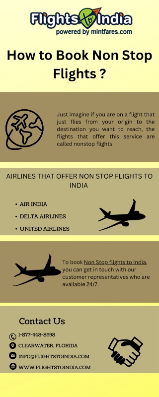 How to Book Non Stop Flights to India