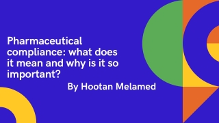 Pharmaceutical compliance what does it mean and why is it so important