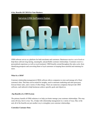 Service CRM Software Dubai