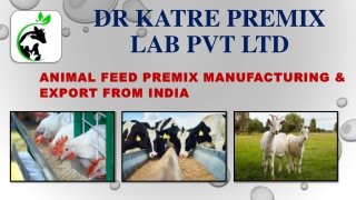 Animal feed Premix Manufacturing & Export from India