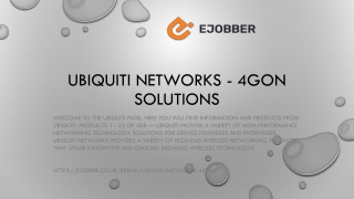 Ubiquiti Networks - 4Gon Solutions